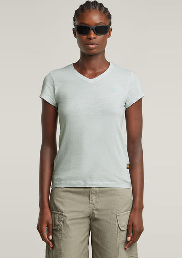 D24533-B059-H195 H195 | Overdyed Eyben Slim V-Neck Top